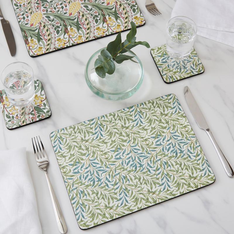 Morris & Co bordbrikke Willow Bough 4 stk flerfarget