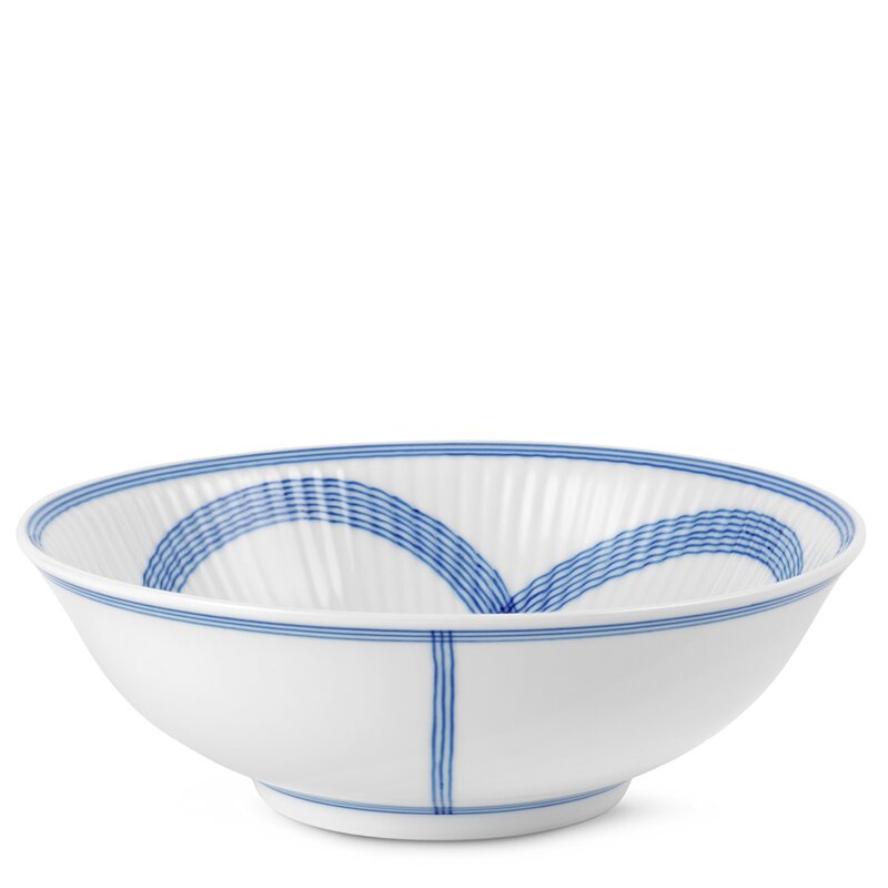 Motif skål 35 cl blå/hvit