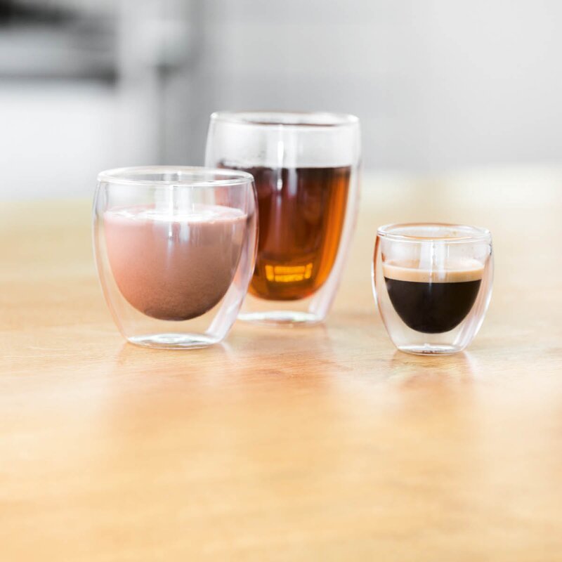 Pavina kaffeglass sett 4 stk 8 cl + 35 cl