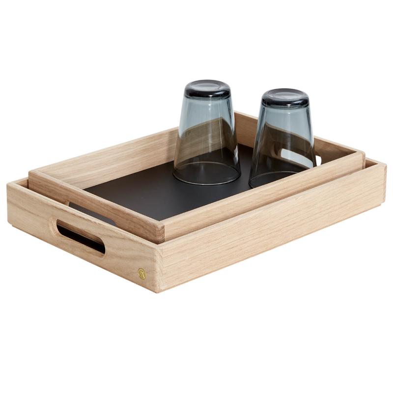 Serveringsbrett 30x46 cm natur/svart