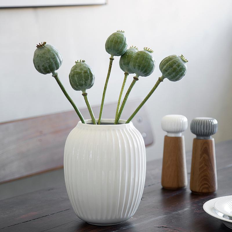 Hammershøi vase 21 cm hvit