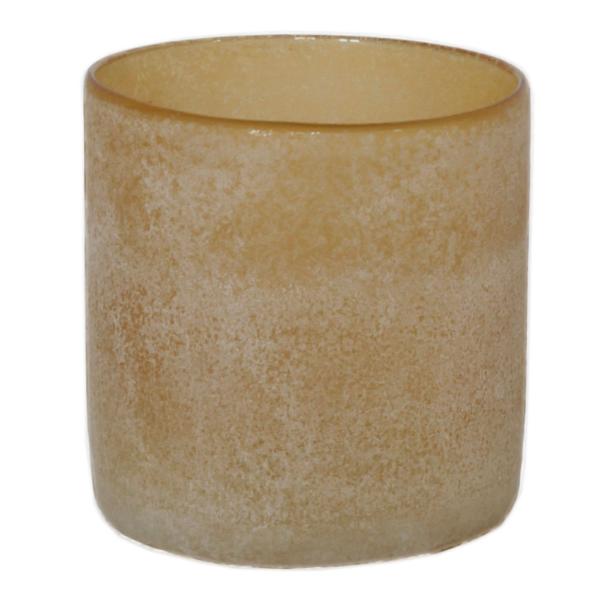Frost lyslykt 9x9 cm amber