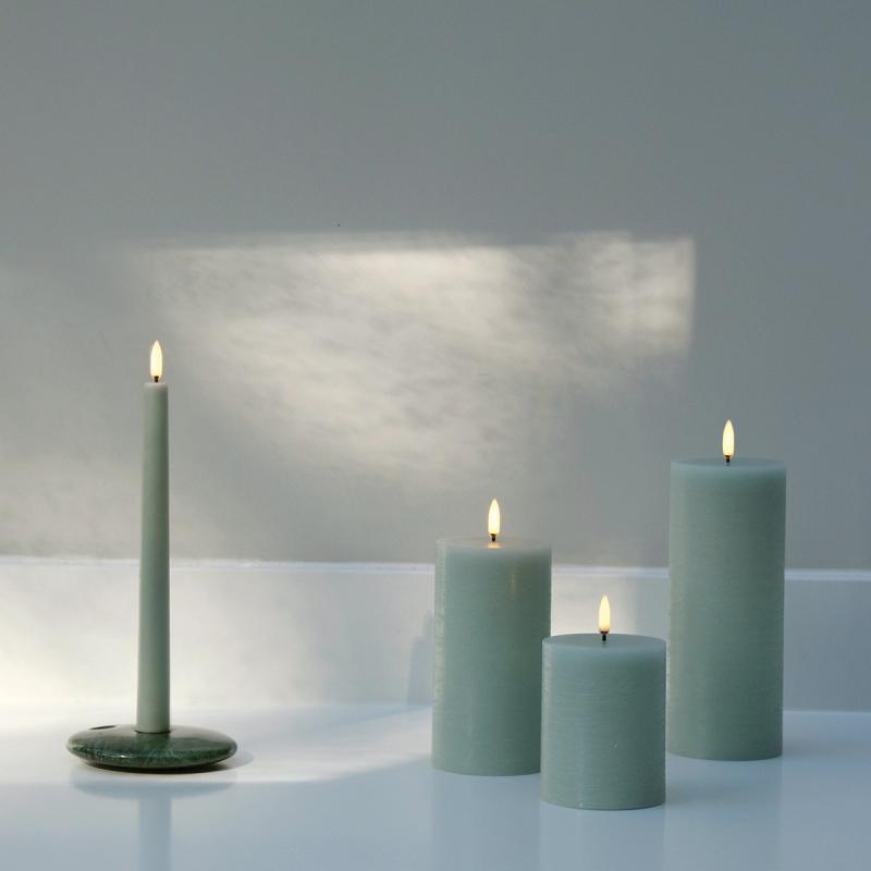 Pillar LED kubbelys 7,8x20,3 cm dusty green