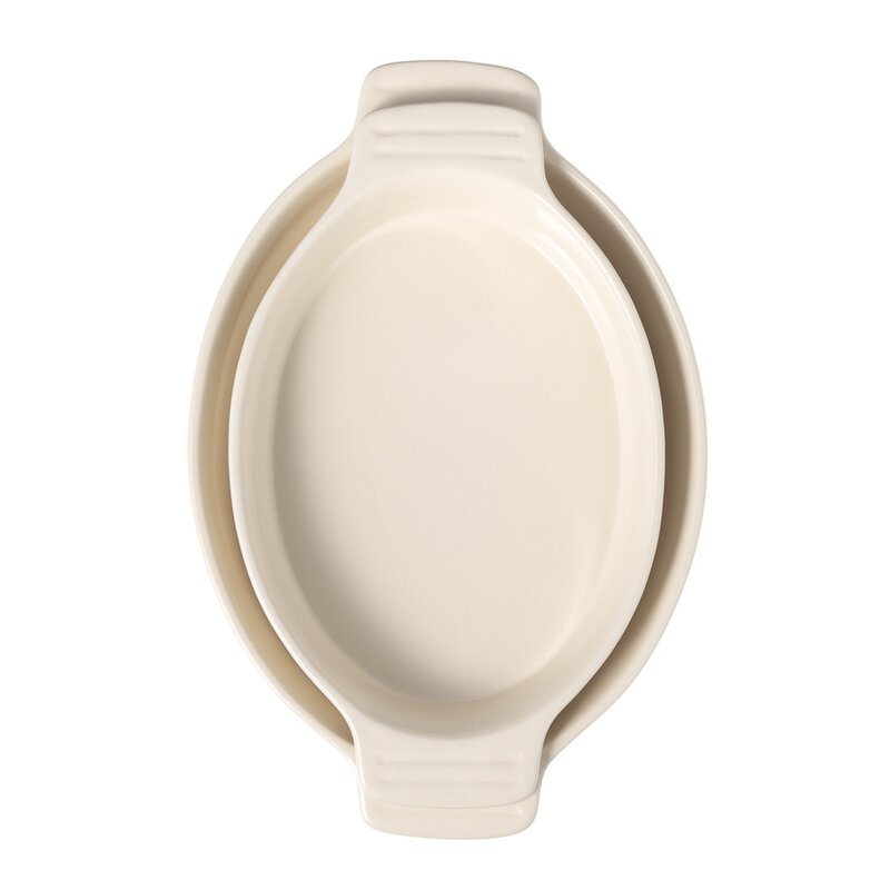 Classic ildfast form 37x25 cm oval hvit