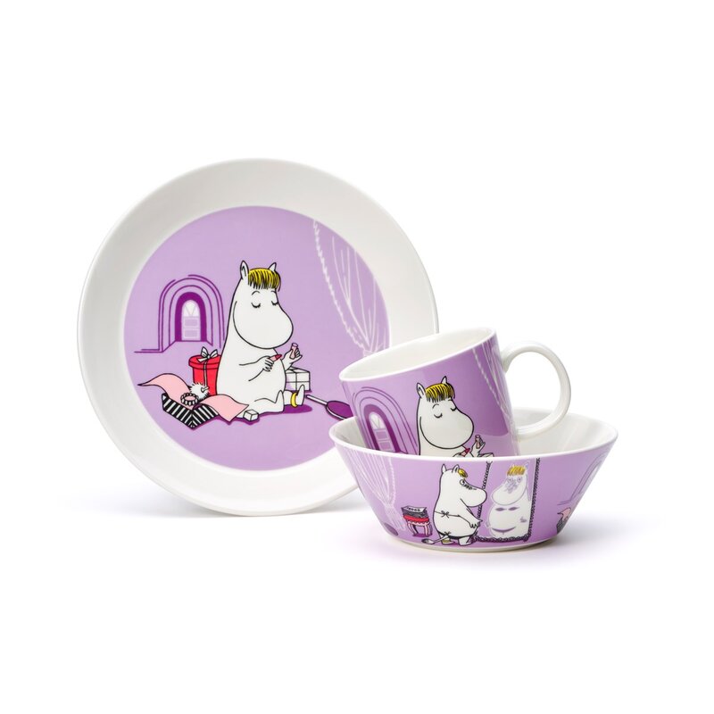 Asjett 19 cm Snorkfrøken lilla
