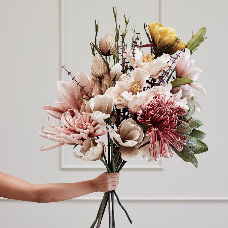 Happia dekorasjonsblomst 110 cm grønn