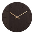 Dark Oak veggklokke 28 cm mørk eik m/kopper viser