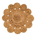 Jute dekkebrikke 37 cm floral natur