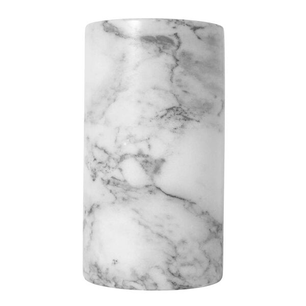 Marmor redskapskrukke 17 cm hvit
