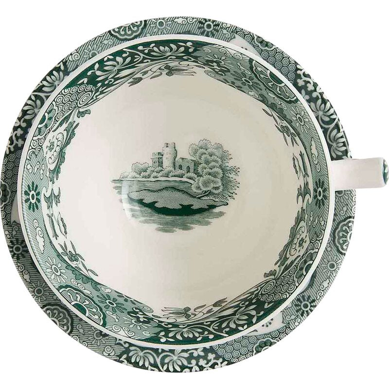Heritage Green Italian frokostkopp med skål 28 cl