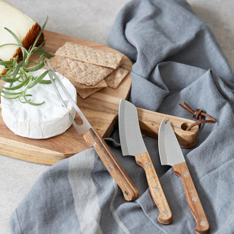 Ostekniver sett 3 stk natur