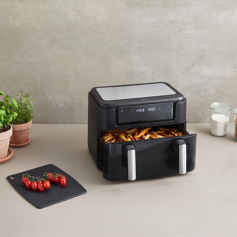 Airfryer 10 L 2400W med skillevegg og belegg