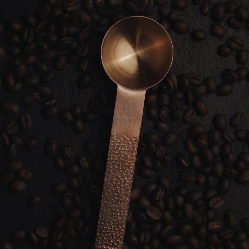 Frost kaffeskje m/klemme kobber
