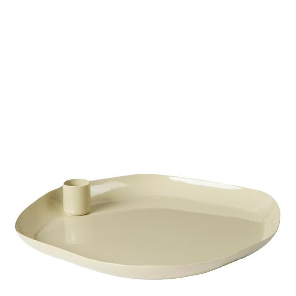 Mie lysestake stor 25x25 cm castle beige