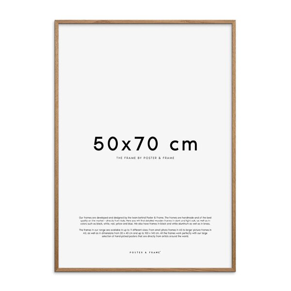 Treramme 50x70 cm lys eik