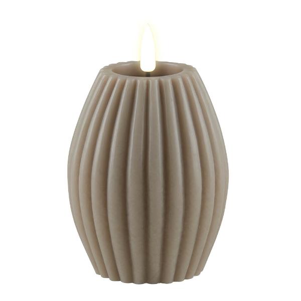Stripe LED kubbelys 10x7,5cm sand
