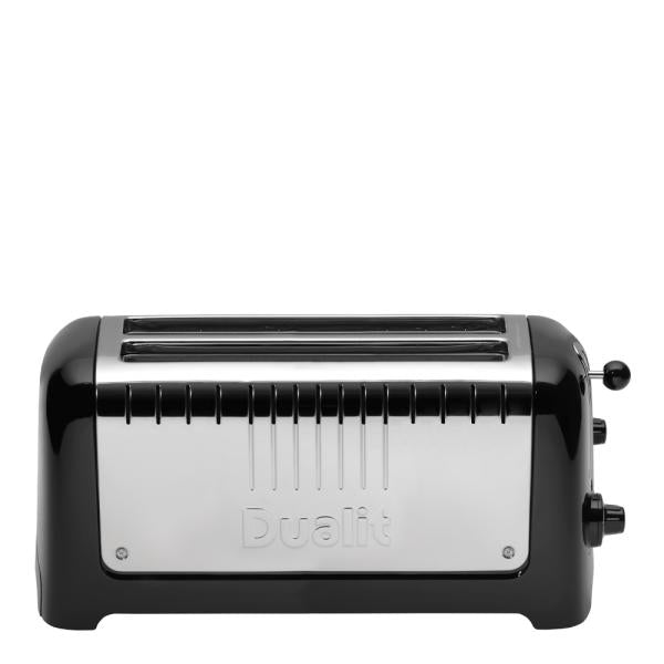 Lite brødtrister lang 4 skiver blank svart