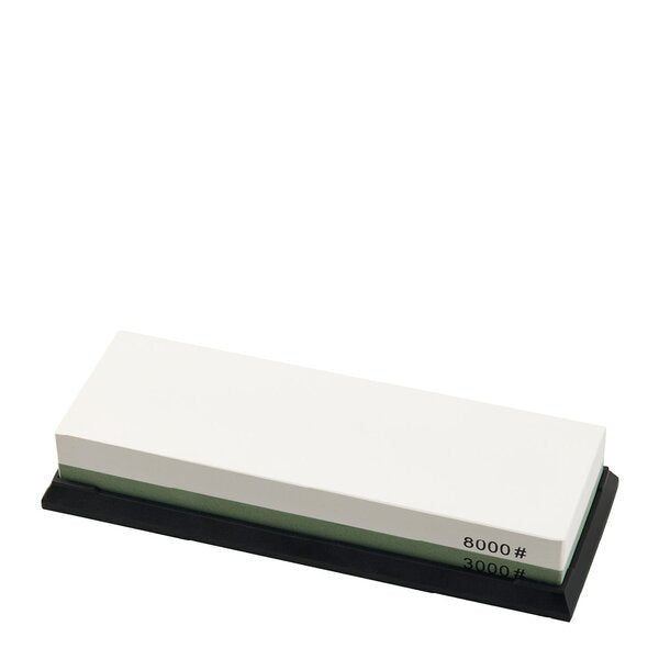Suri slipestein 3000/8000 med gummibase 18 cm hvit/grønn