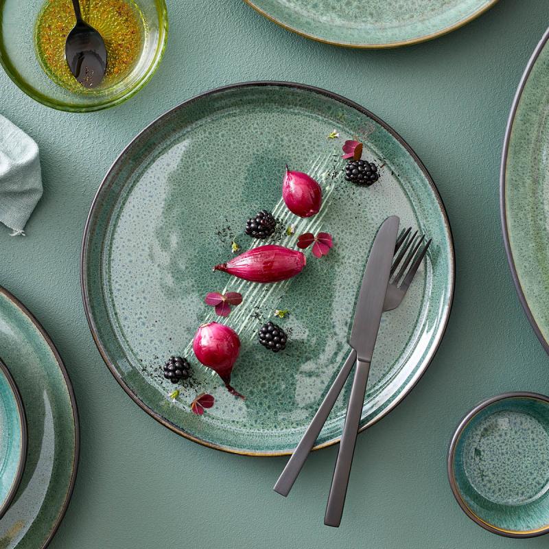 Gastro tallerken 27 cm svart/grønn