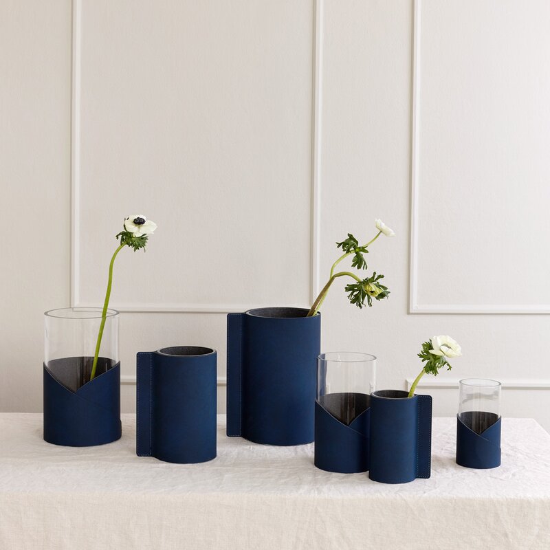 Block Nupo vase M 11x20 cm midnight blue