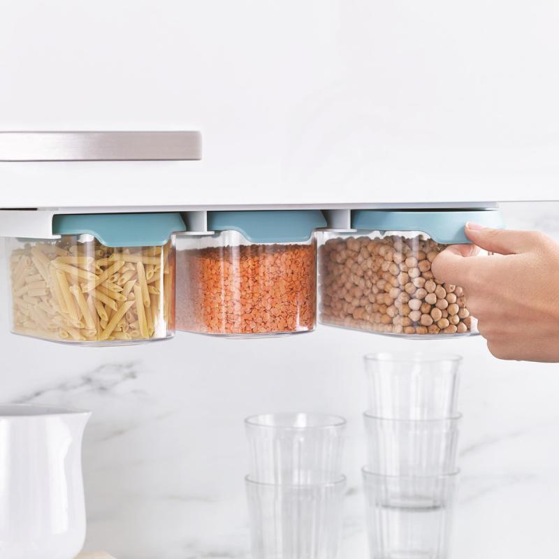 CupboardStore oppbevaringssett 3 x 900ml blå