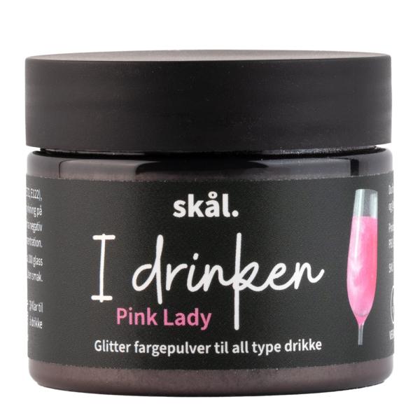 I drinken fargepulver glitter pink lady