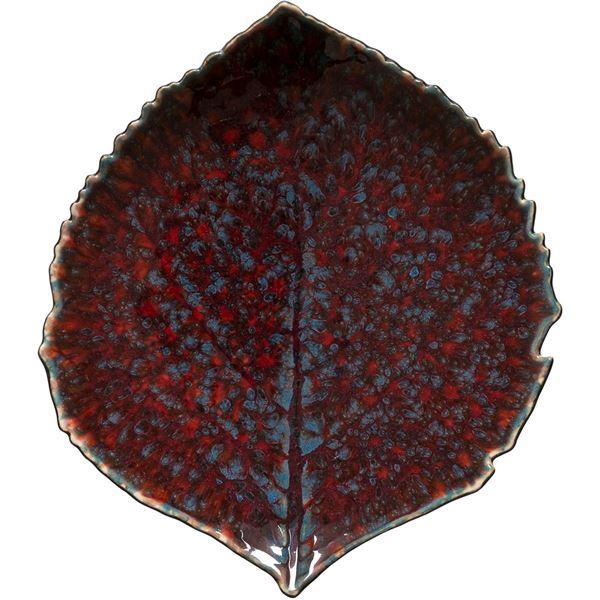 Riviera asjett hortensia 17x15 cm granat/svart