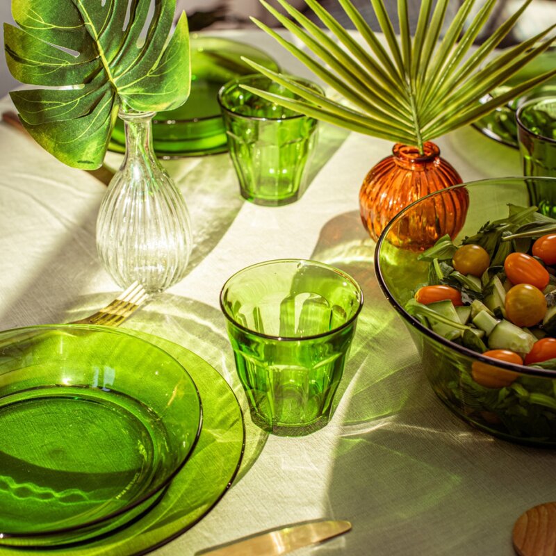 Picardie vannglass 25 cl 6 stk grønn
