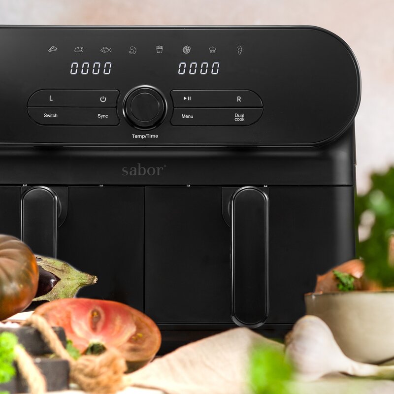 Duett airfryer dobbel 11 L matt svart