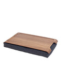 Laptray knebrett anti-slip 43x23 cm valnøtt/grå