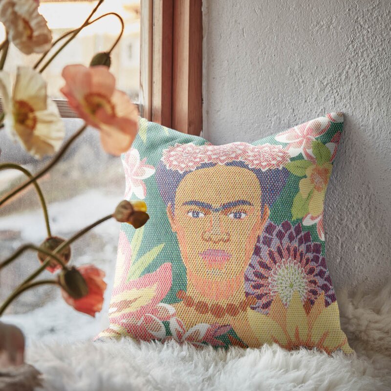 Frida Kahlo Flores putetrekk 40x40 cm