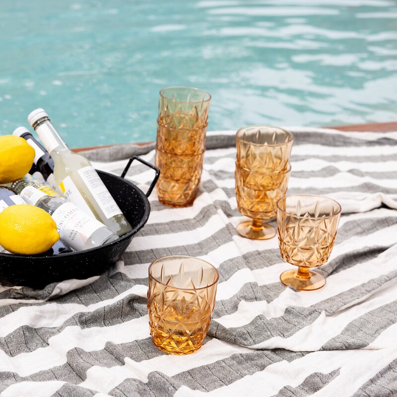 June picknick glass 30 cl 4 stk amber