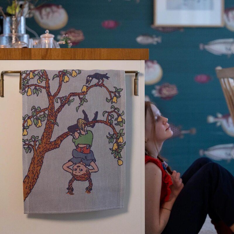 Pippi kjøkkenhåndkle 40x60 cm opp ned