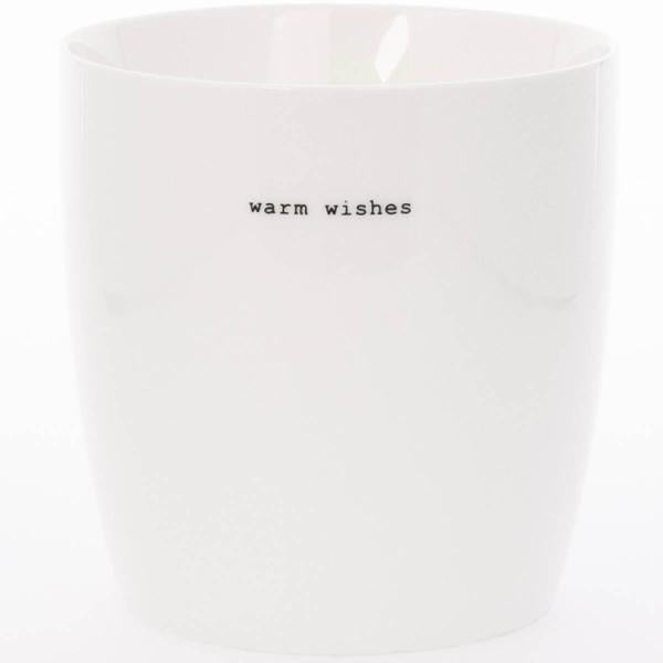 Krus big warm wishes 45 cl hvit
