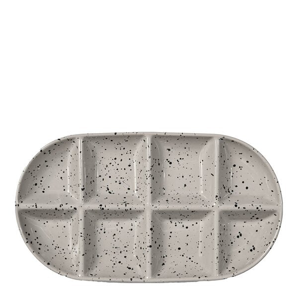 Ditte serveringsfat 36x20x3,5 cm grå/svart
