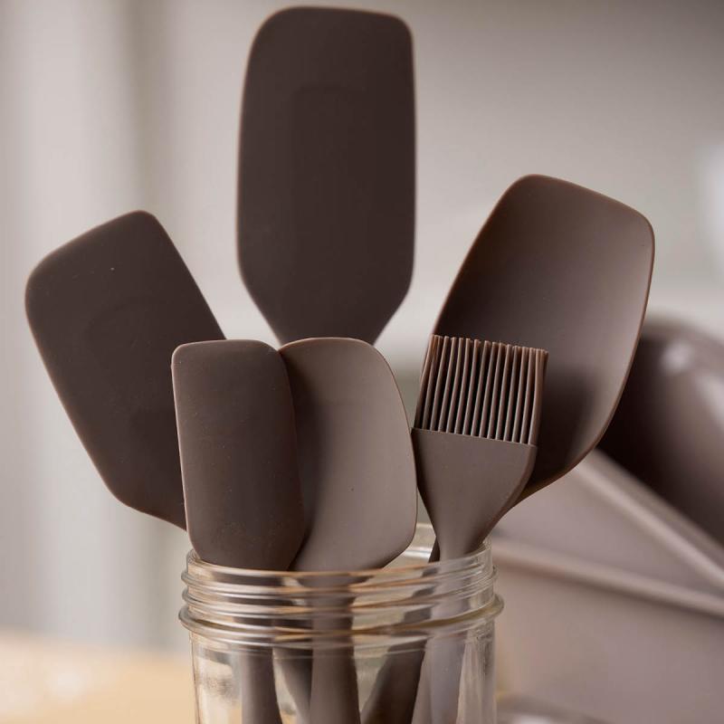 Bakepensel 21 cm silikon latte