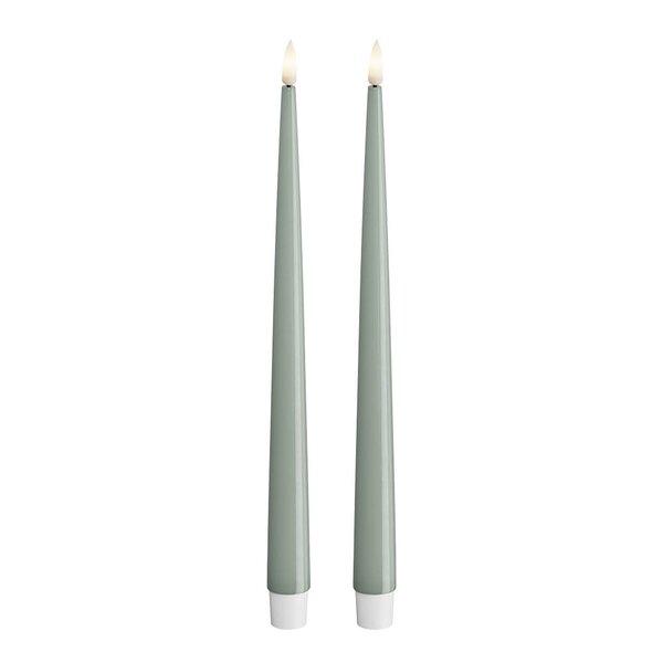 LED lakklys 2,2 x 28 cm 2 stk salvie grønn