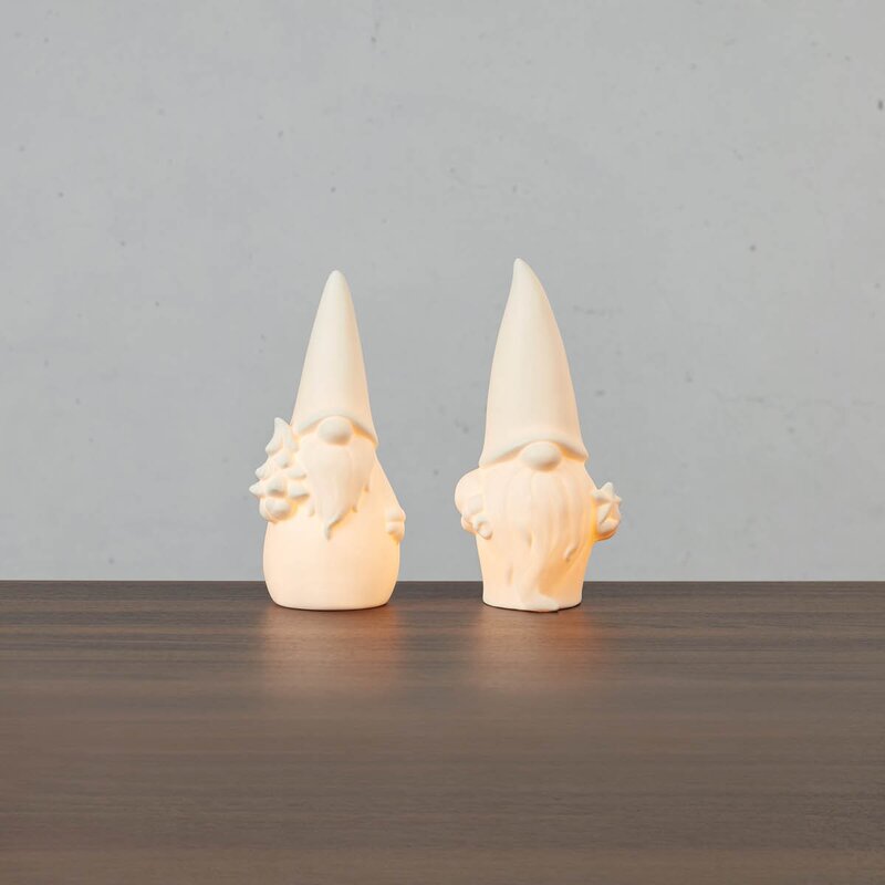 Luka figur nisse 25 cm 2 stk hvit