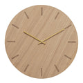 Light Oak veggklokke 38 cm lys eik m/gull viser