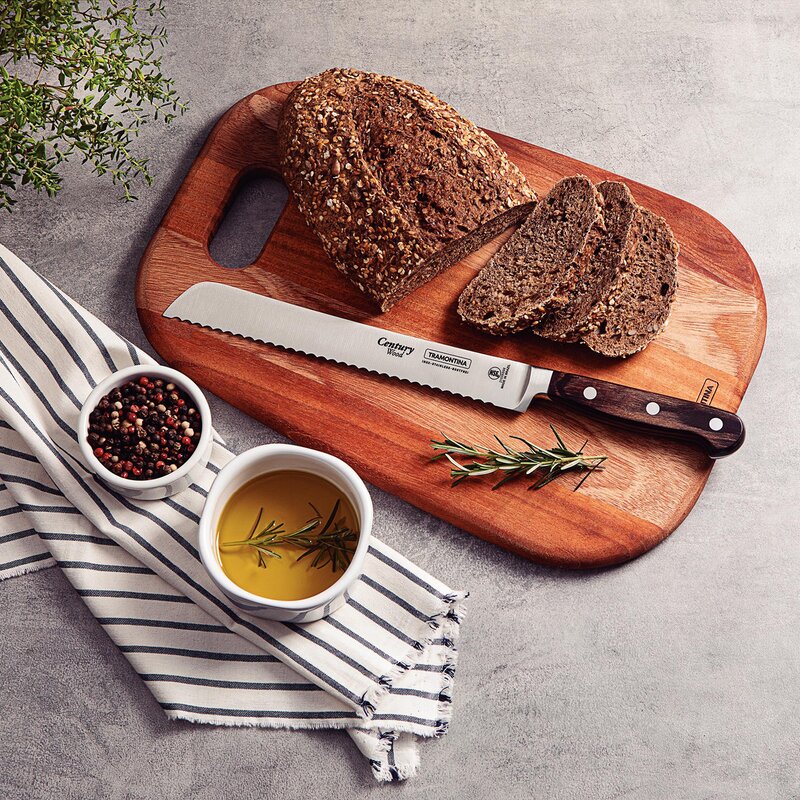 Polywood brødkniv 20 cm brun