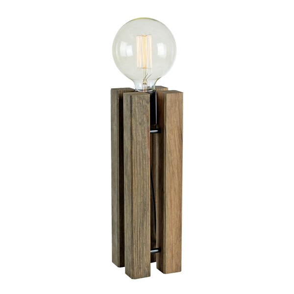Lodge bordlampe 36 cm brunbeiset