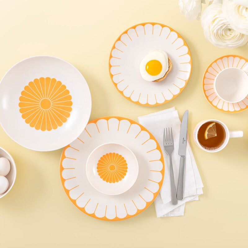 Fleur soleil frokosttallerken/desserttallerken 21 cm gul