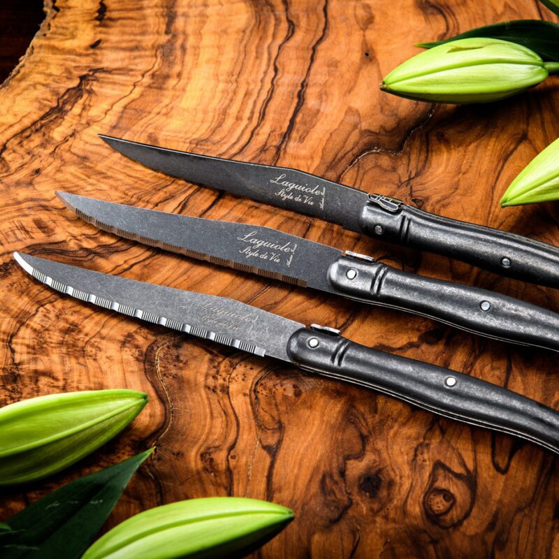 Biffkniver 23 cm 6 stk stonewash