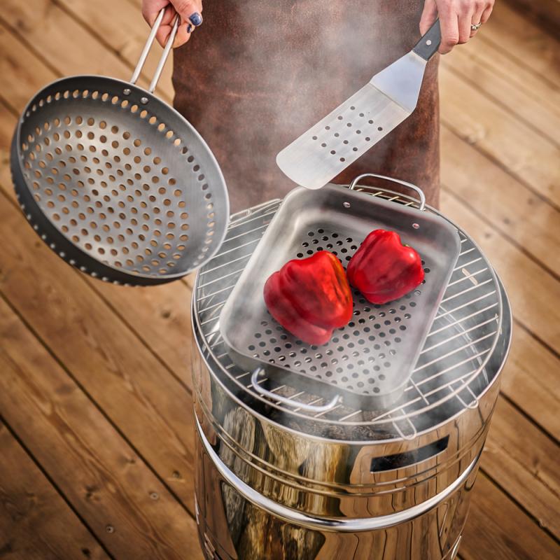 Churrasco grillpanne 28x22 cm svart