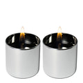 Lilly lyslykt 8, 2 stk m/ fuel 0,5L og 0,15L sølv
