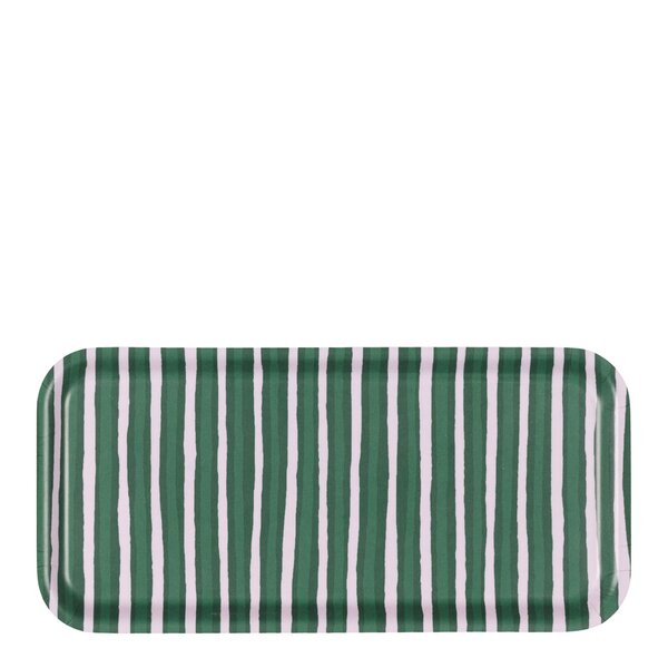 Piccolo serveringsbrett 27,5x13,5 cm grønn/rosa