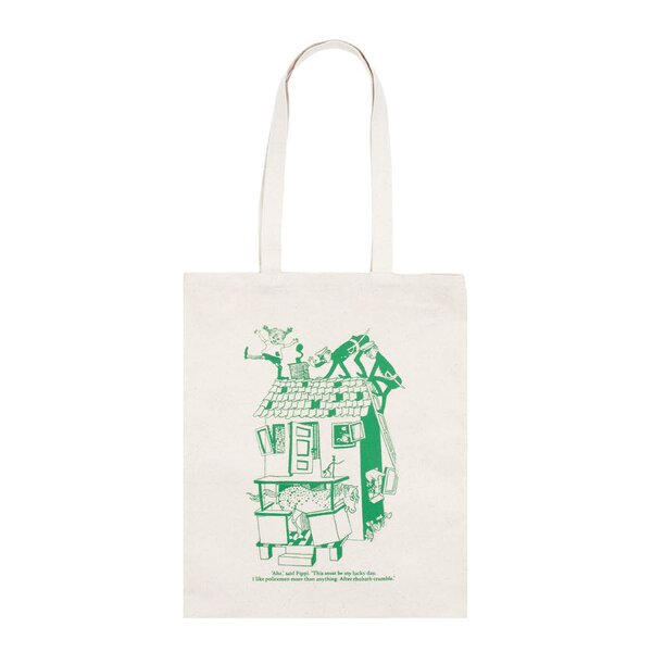 Pippi handlenett 38,5x42 cm Villa Villekulla beige