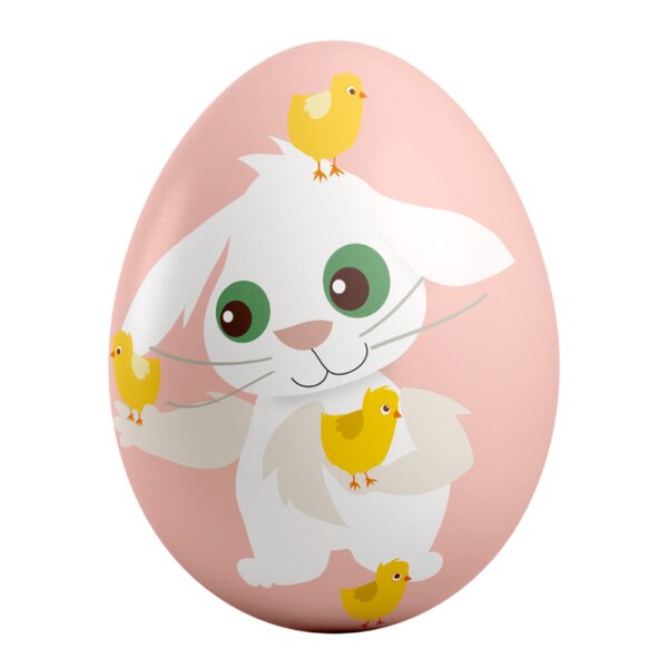 Påskeegg 10x15 cm Lille kanin rosa