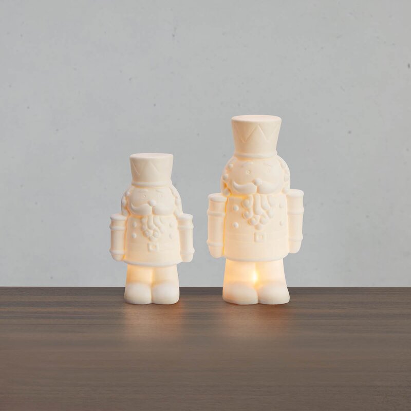 Finn figur soldat 22 cm 2 stk hvit