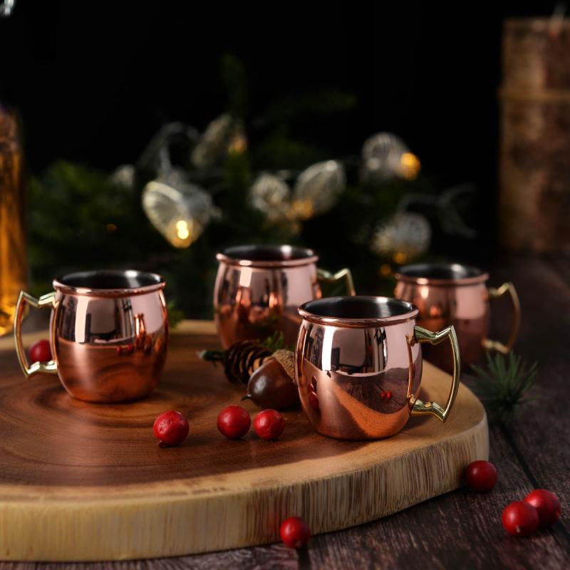 Moscow Mule shotglass 60 ml 4 stk kobber